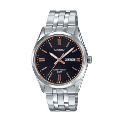Casio General MTP-1335D-1A2VDF Black Dial Stainless Steel Strap Men Watch